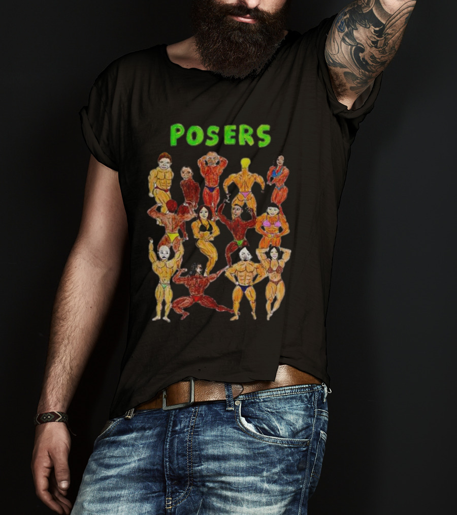 POSERS Bodybuilding Characters Flexing T-Shirt
