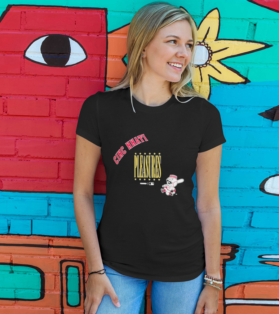 Cincinnati Pleasures MLB Collaboration With Mascot T-Shirt