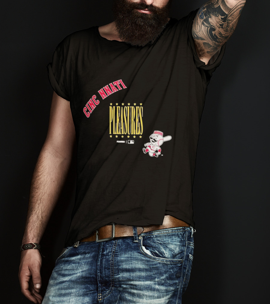 Cincinnati Pleasures MLB Collaboration With Mascot T-Shirt