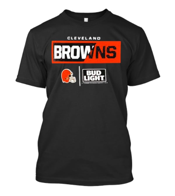 Cleveland Browns Bud Light NFL Partnership With Cleveland Helmet T-Shirt