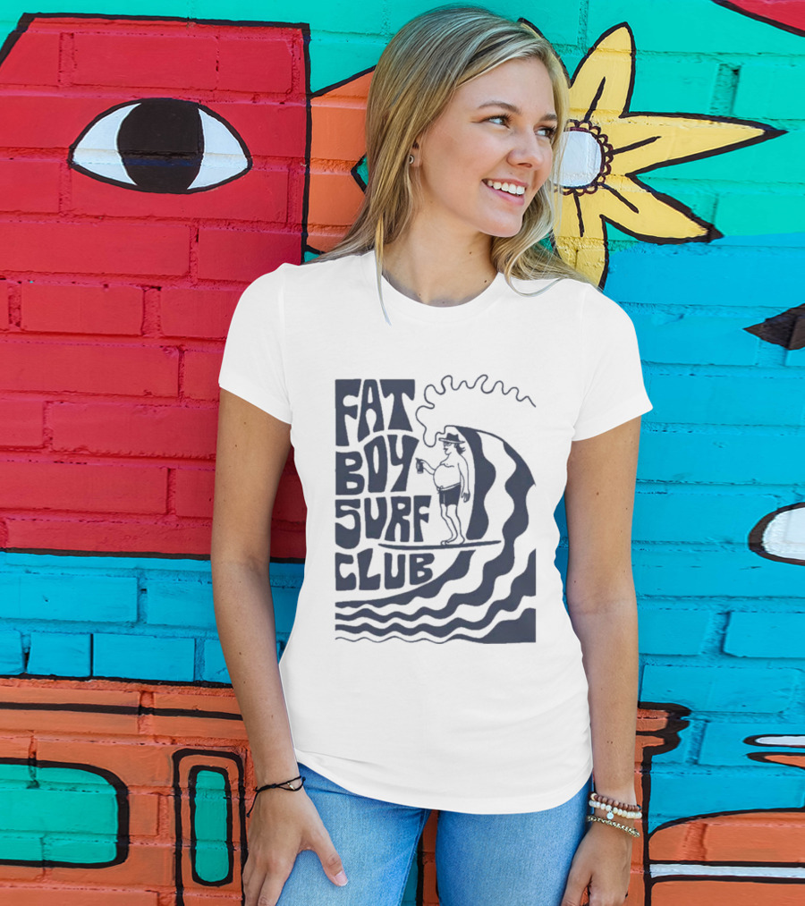 Fat Boy Surf Club Big Wave Jerry Surfing Adventure T-Shirt