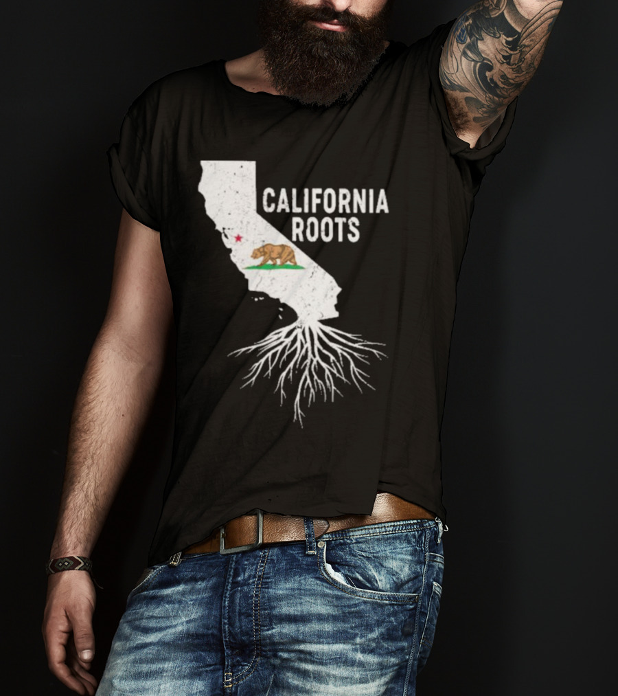 California Roots Bear And State T-Shirt