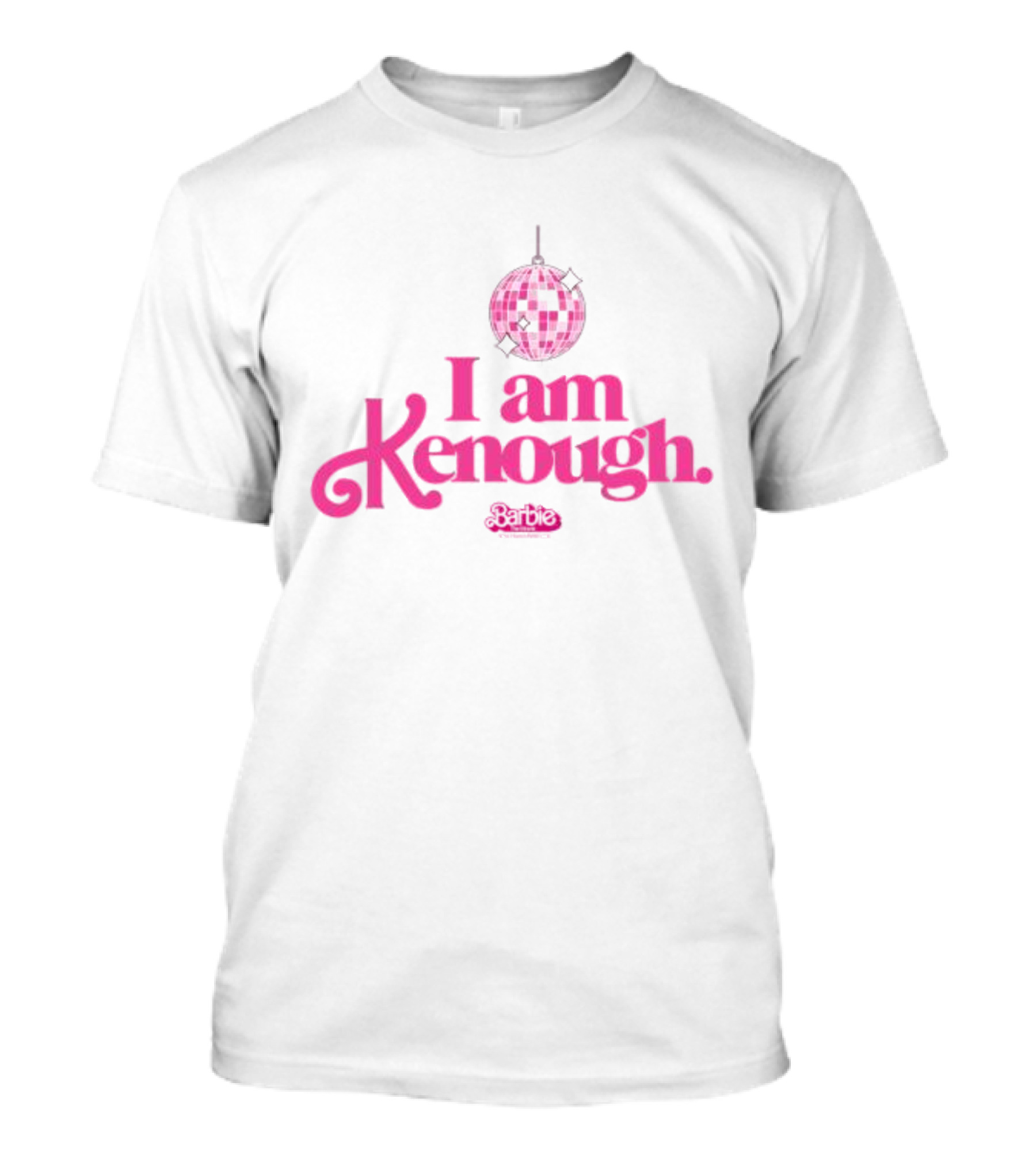 Barbie The Movie I Am Kenough Pink Disco Ball T-Shirt