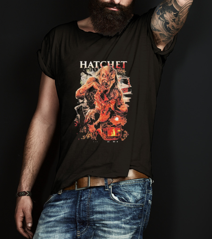 Hatchet Victor Crowley Horror Art Villain T-Shirt