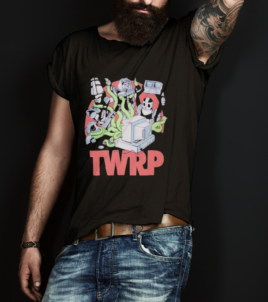 TWRP Y2K Bug Robots And Computer Tentacles T-Shirt