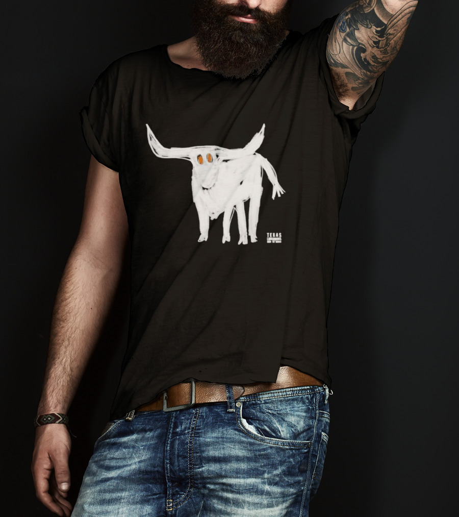 Texas Longhorns For All The Horns Bold White Longhorn T-Shirt