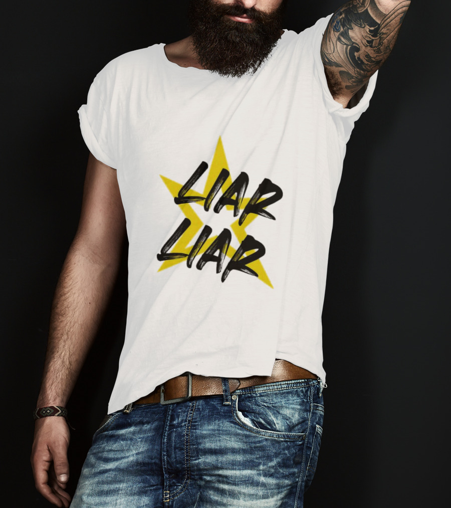 Liar Liar Yellow Star Background T-Shirt