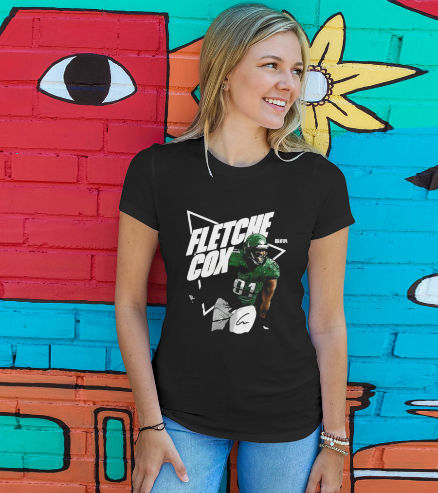 NFLPA Fletcher Cox 91 Nick Sirianni Signature T-Shirt