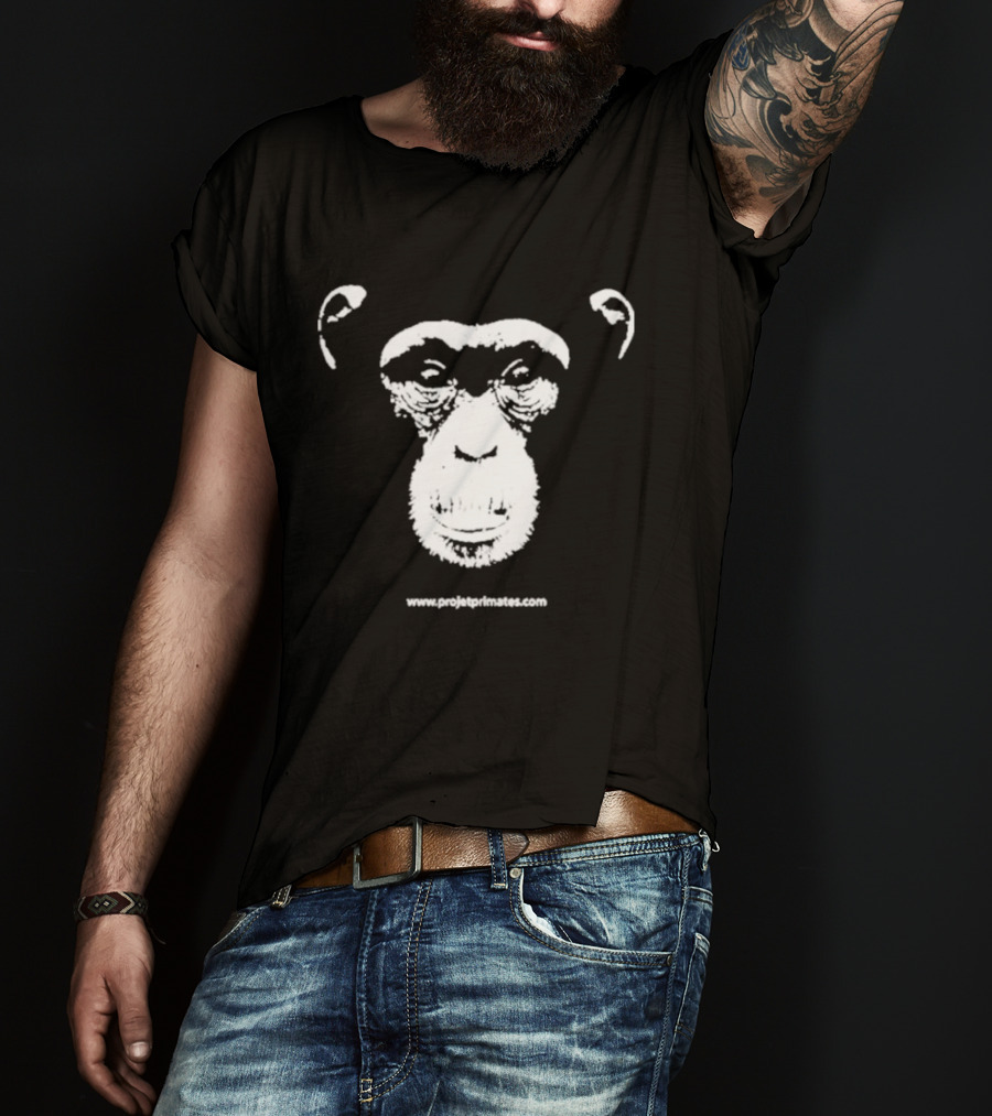 Projetprimates Nouveau Www.projetprimates.com Chimpanzee Face T-Shirt