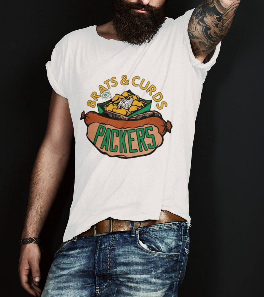 Brats And Curds Packers Sausage And Cheese T-Shirt