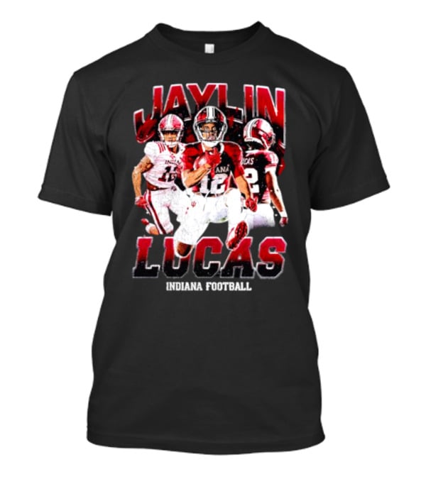 Jaylin Lucas Indiana Football Athlete Action Collage T-Shirt
