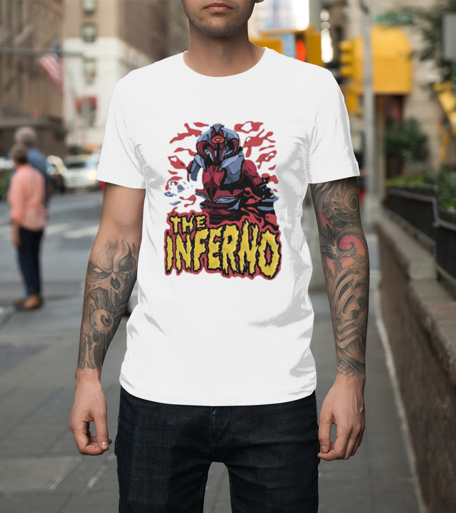 Zuk The Inferno Warrior With Fiery Background T-Shirt