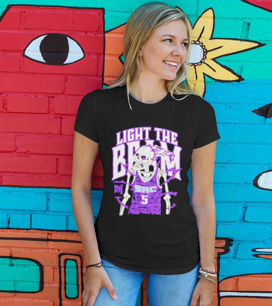 Light The Beam Skeleton SAC 5 Kings Drip Heads T-Shirt