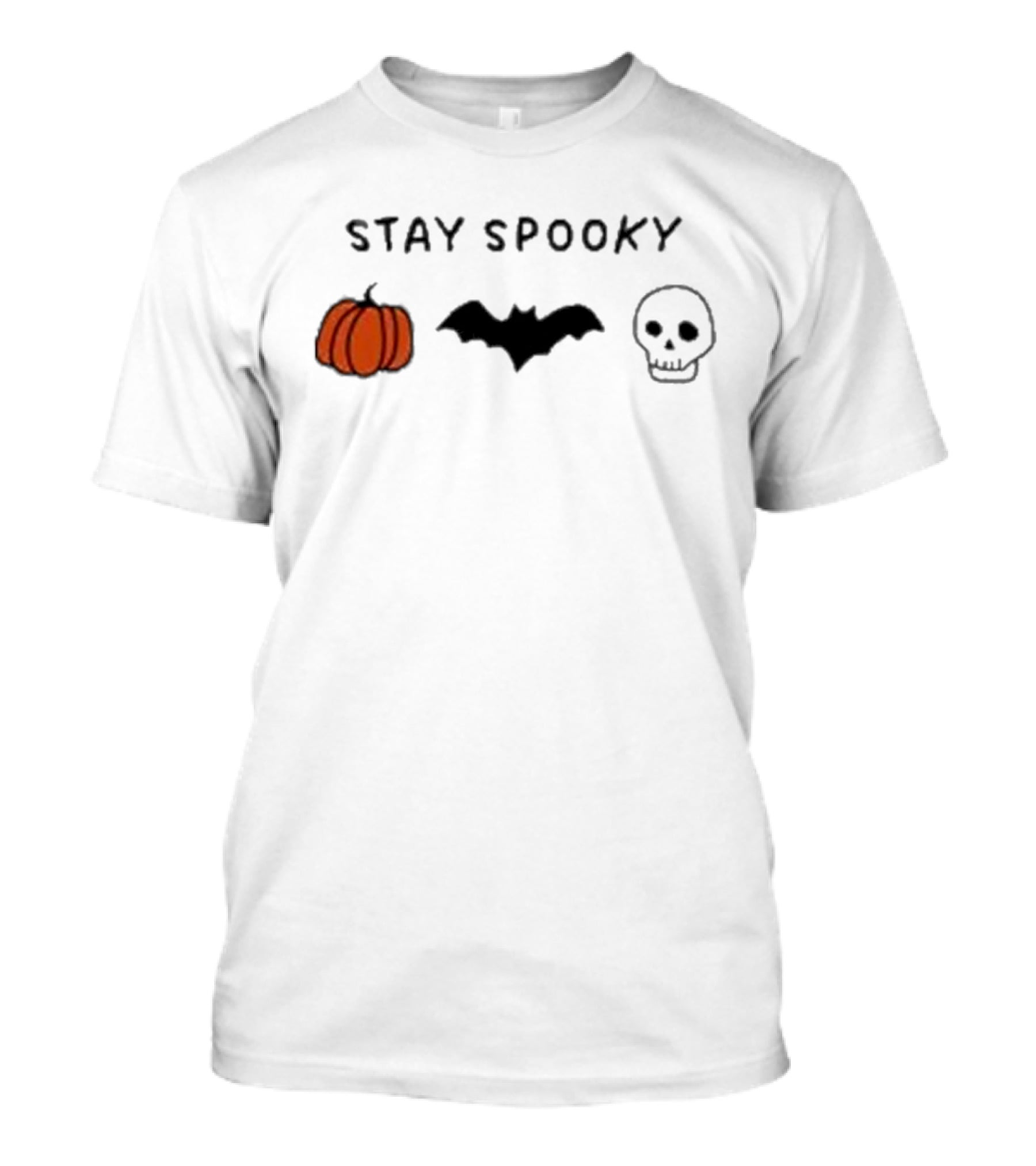 Stay Spooky Pumpkin Bat Skull Halloween T-Shirt