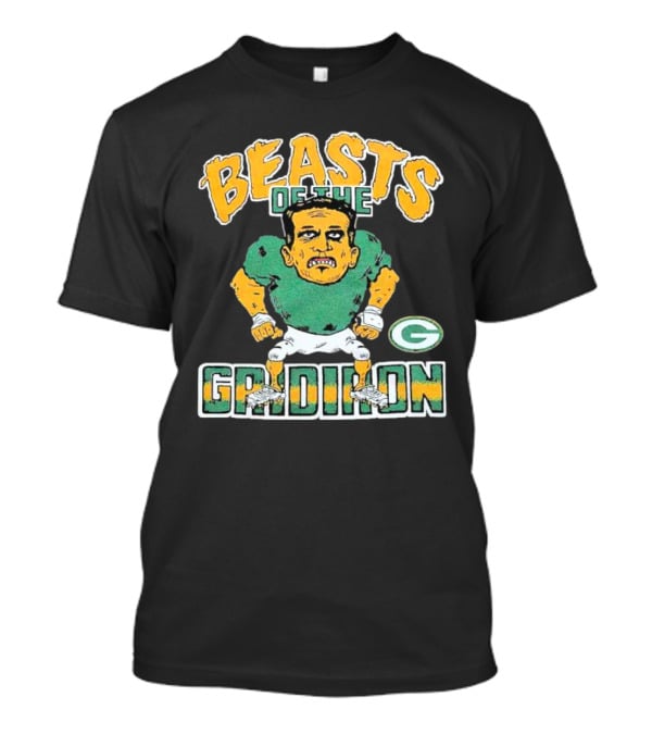 Beasts Of The Gridiron Green Bay Packers Player Caricature T-Shirt