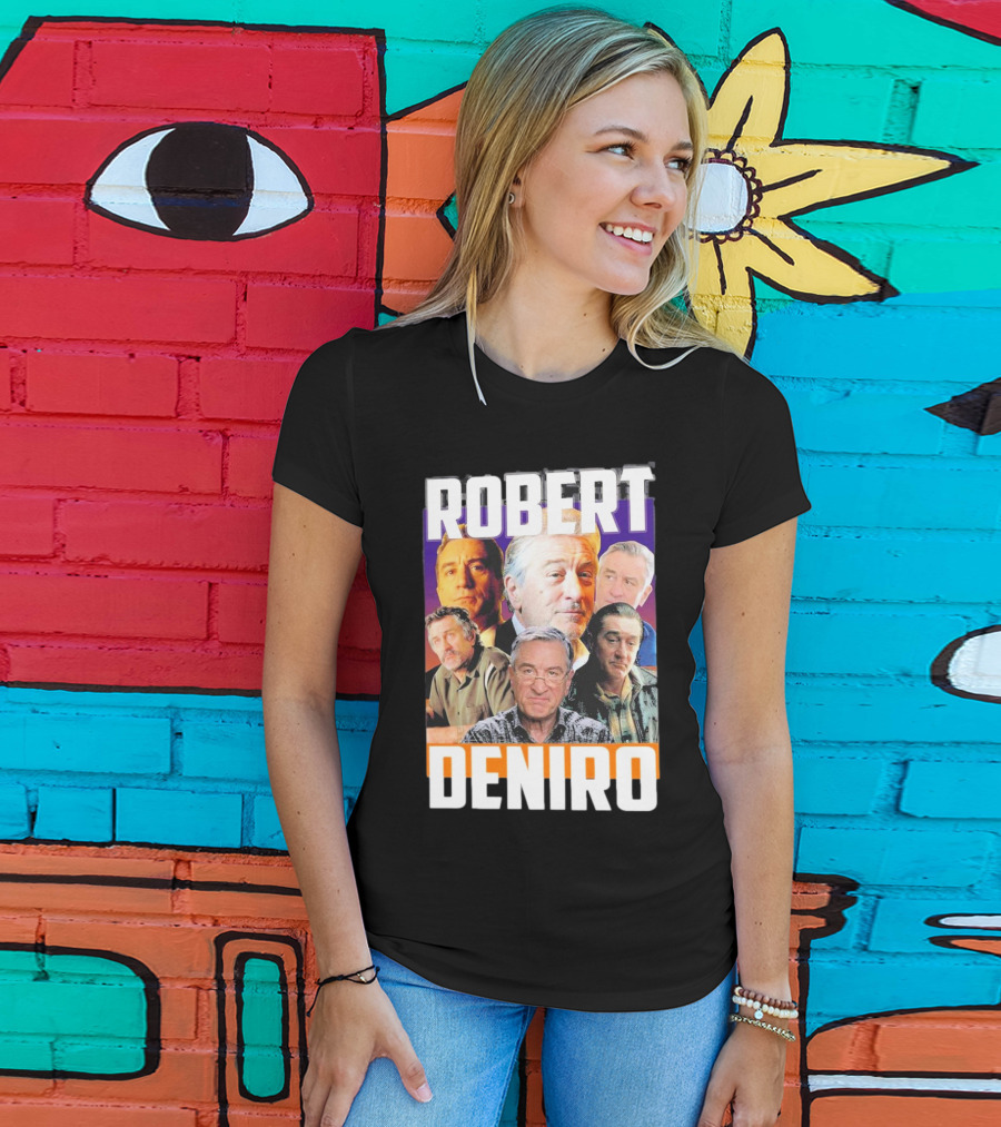 Robert De Niro Iconic Movie Roles Collage T-Shirt
