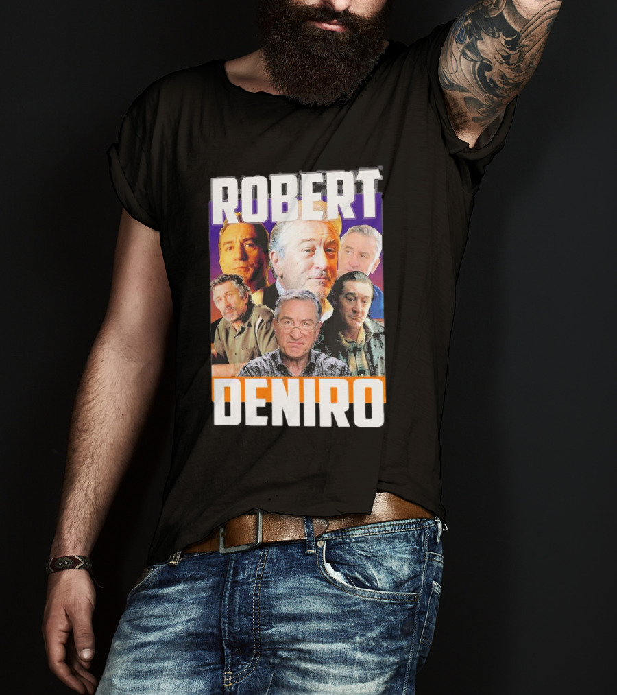 Robert De Niro Iconic Movie Roles Collage T-Shirt
