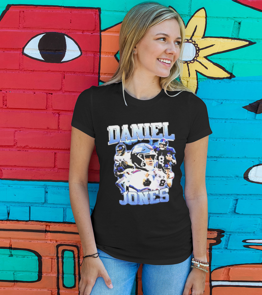 Daniel Jones Ny Giants Football Quarterback Montage T-Shirt