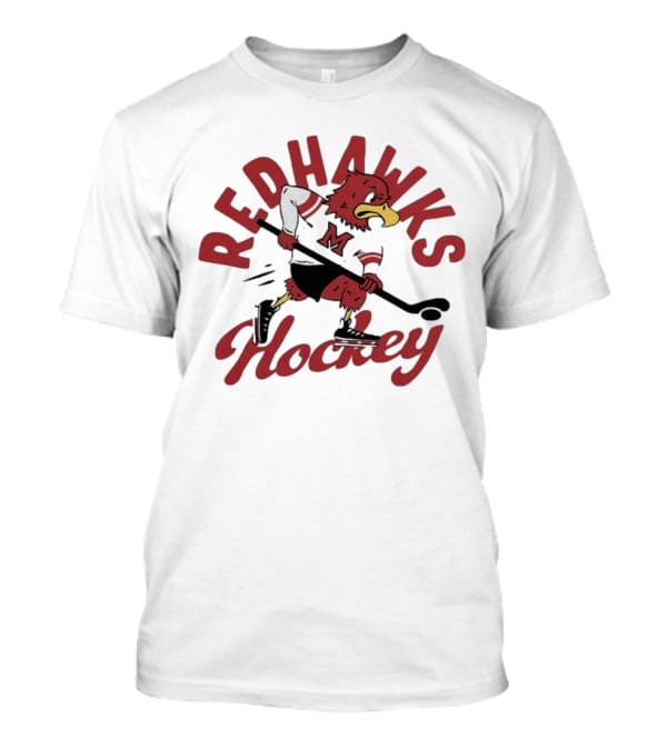 Miami Redhawks Hockey Team Vintage Mascot T-Shirt