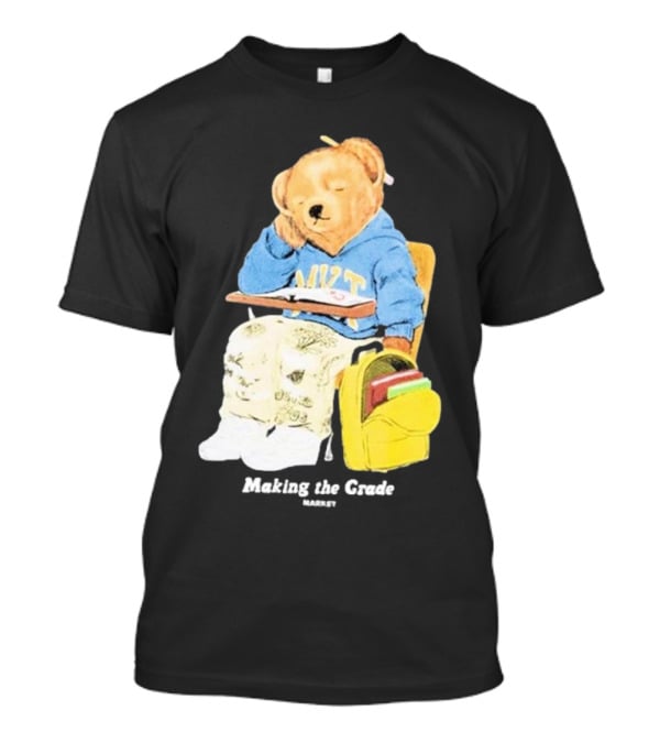 NYT Bear In School Desk With Yellow Backpack T-Shirt