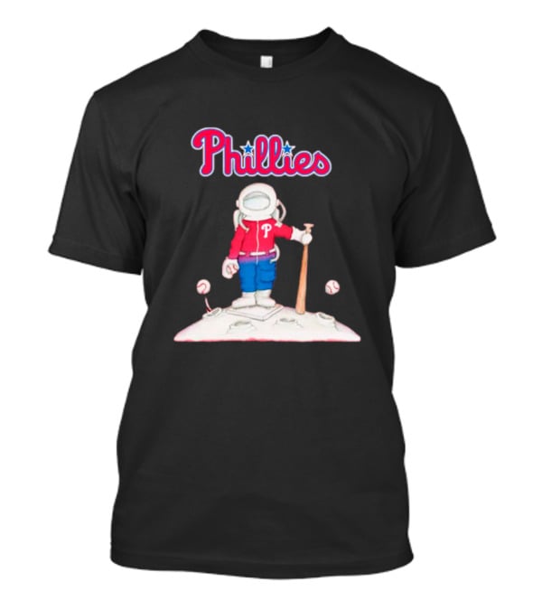 Phillies Astronaut Baseball Moon Adventure T-Shirt