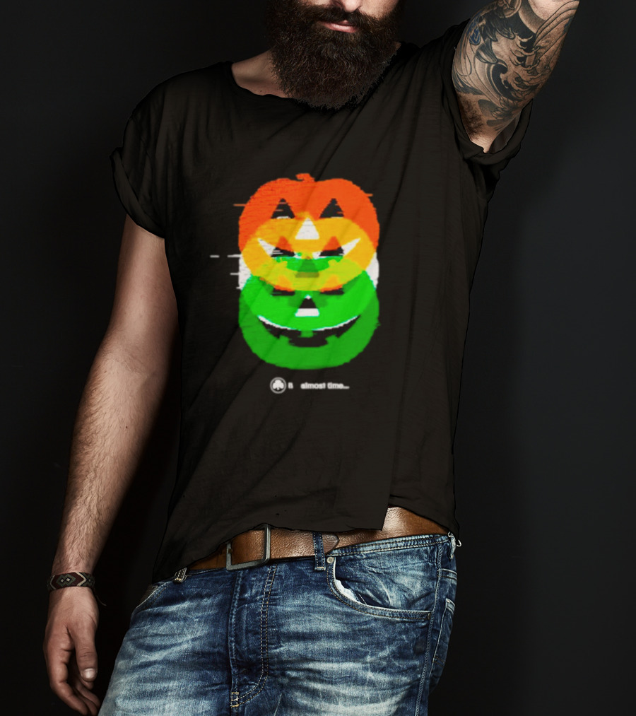 Pumpkin Glitch It's Almost Time T-Shirt