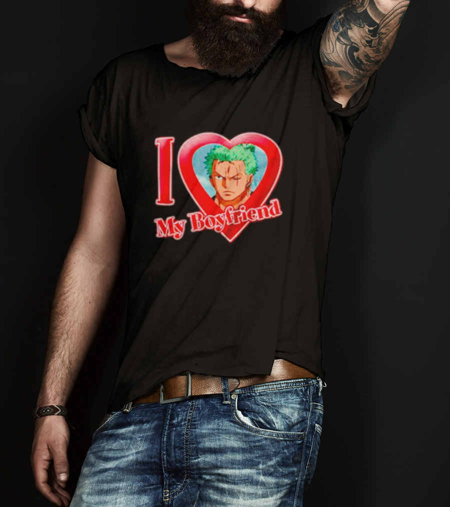 Roronoa Zoro Love My Boyfriend One Piece Anime T-Shirt