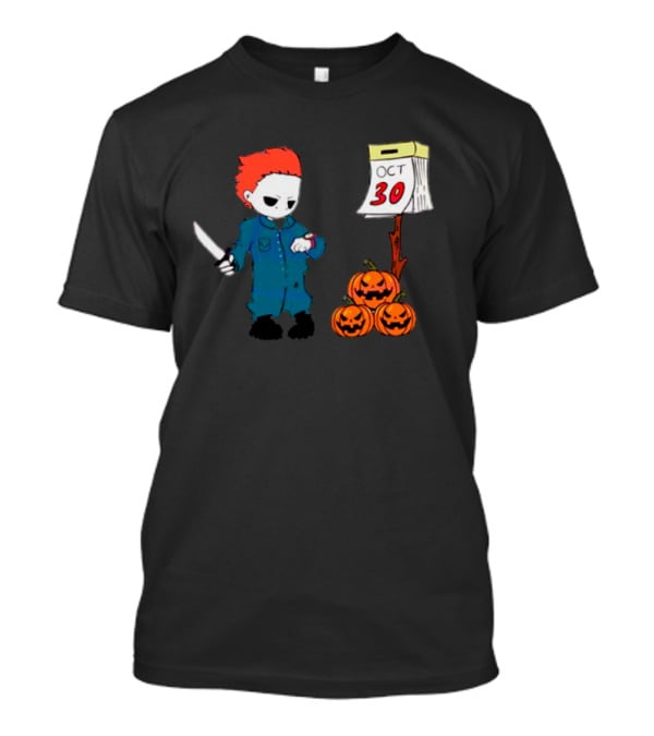 Michael Myers October 30 Knife Pumpkin Calendar T-Shirt