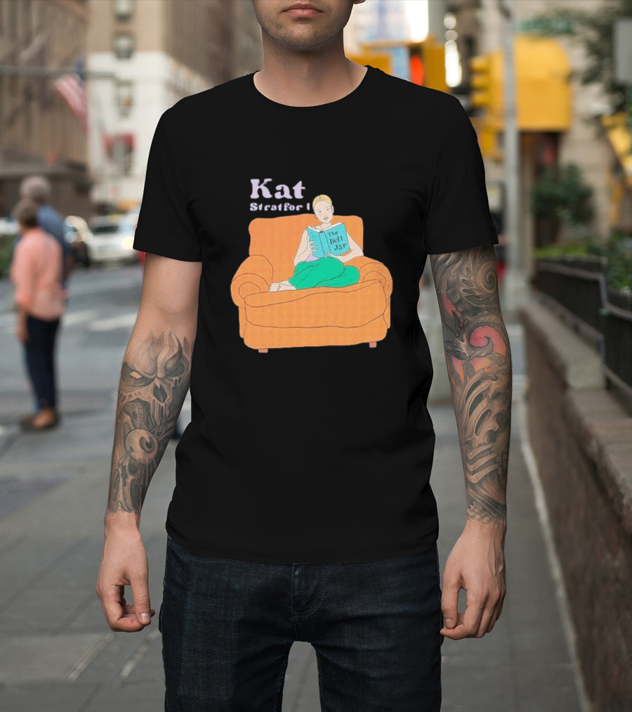 Kat Stratford Reading The Bell Jar On Orange Sofa T-Shirt
