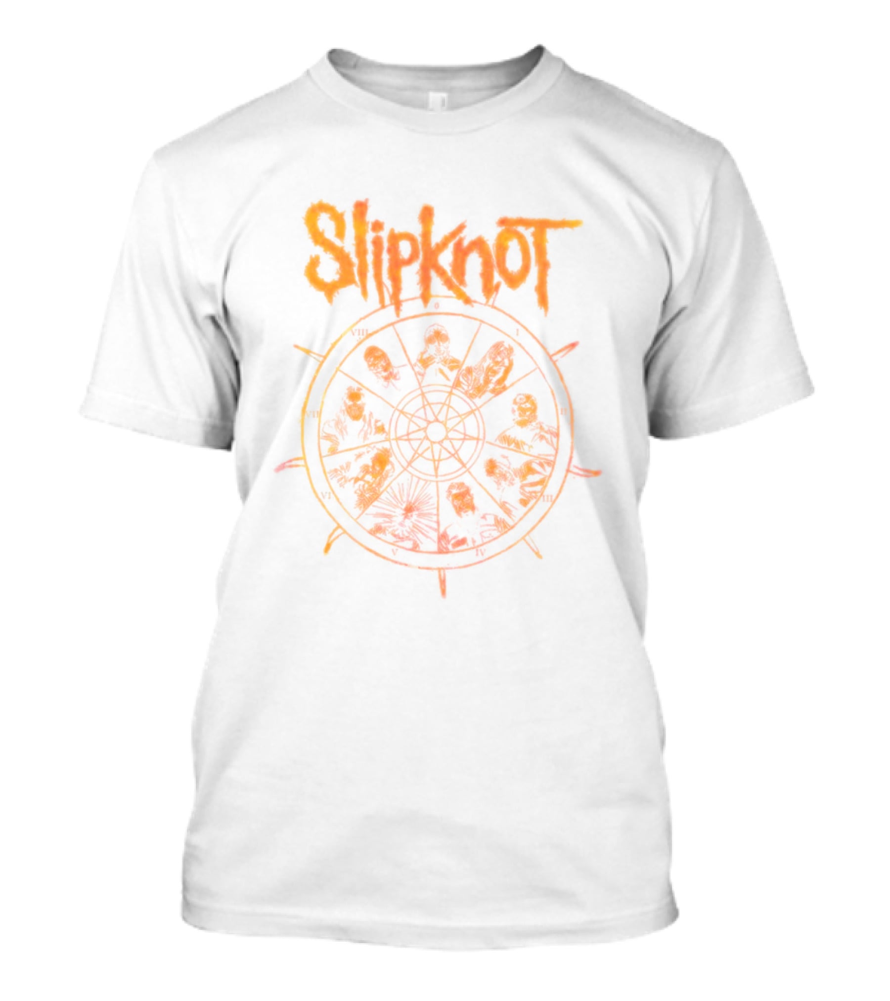 Slipknot Metal Band Music Rock Symbol With Zodiac Circle And Masks T-Shirt