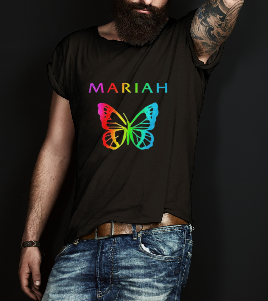 Mariah Carey Rainbow Butterfly Pride T-Shirt