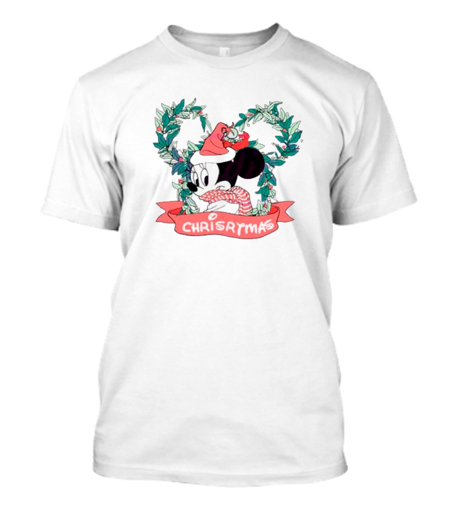 Minnie Mouse Christmas Wreath Chrisrmas Holiday Magic T-Shirt