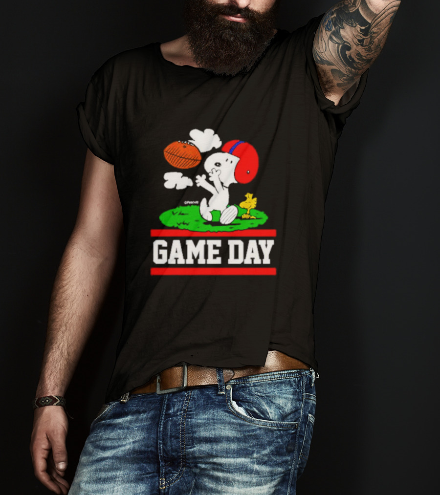 Peanuts Snoopy Woodstock Football Game Day T-Shirt