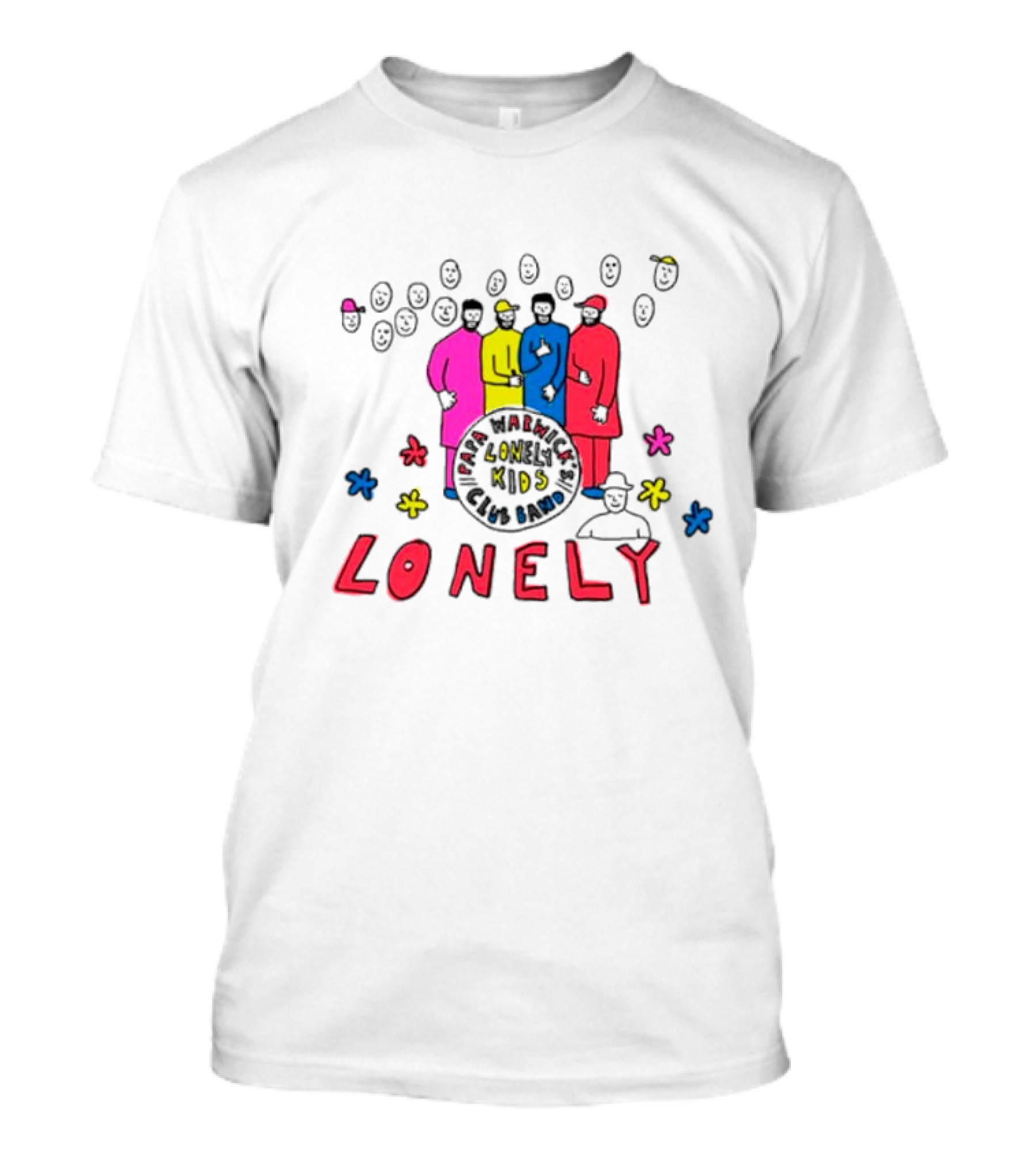 Lonely Kids Club Band Happiness Smiley Faces T-Shirt