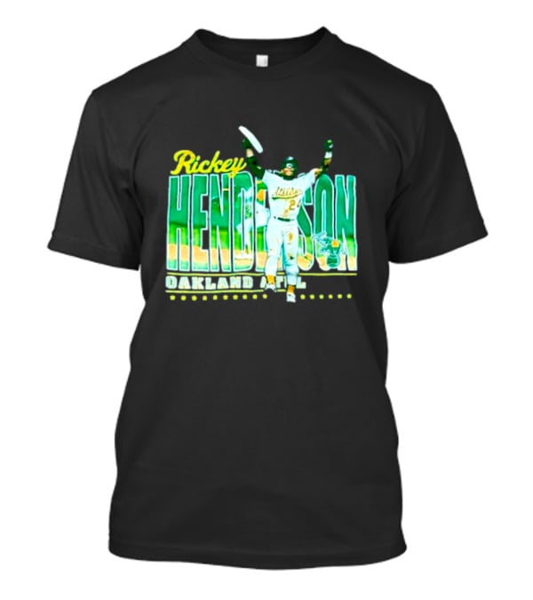 Rickey Henderson Oakland Athletics 24 Baseball Legend T-Shirt