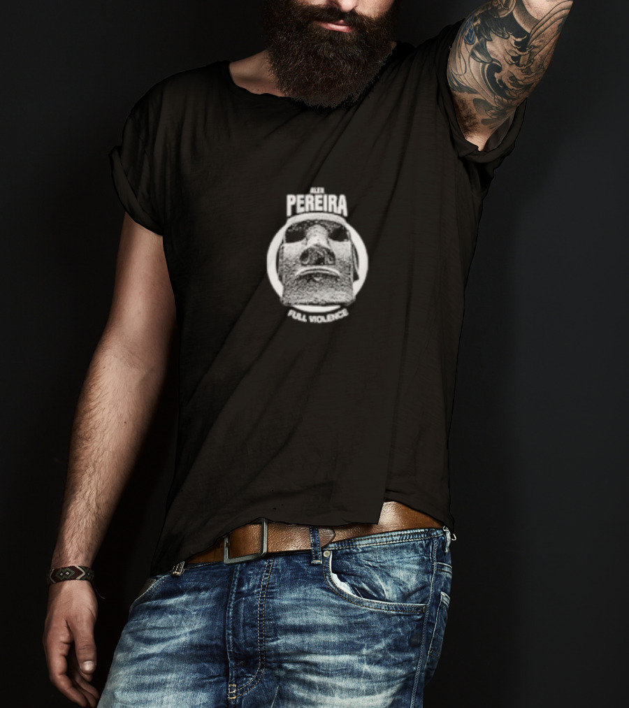 Alex Pereira Full Violence Easter Island Head T-Shirt