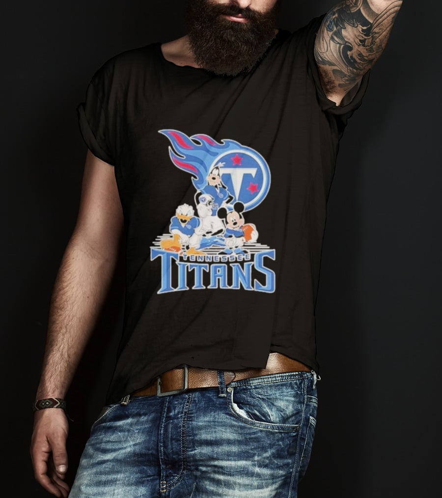 Mickey Mouse Donald Duck Goofy Tennessee Titans NFL T-Shirt