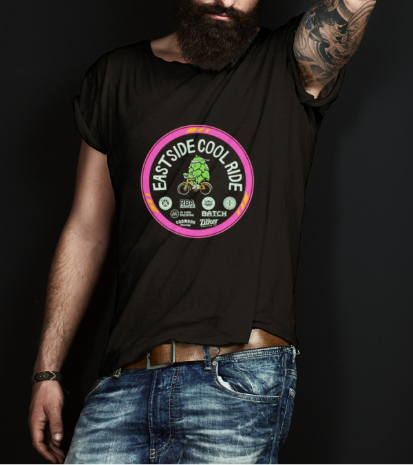 Eastside Cool Ride RBA Hi Sign Brewing Batch Zilker Oddwood Racing Event T-Shirt