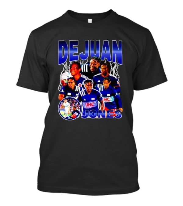 DEJUAN JONES Soccer Bootleg With JHC Logo And Lightning Background T-Shirt