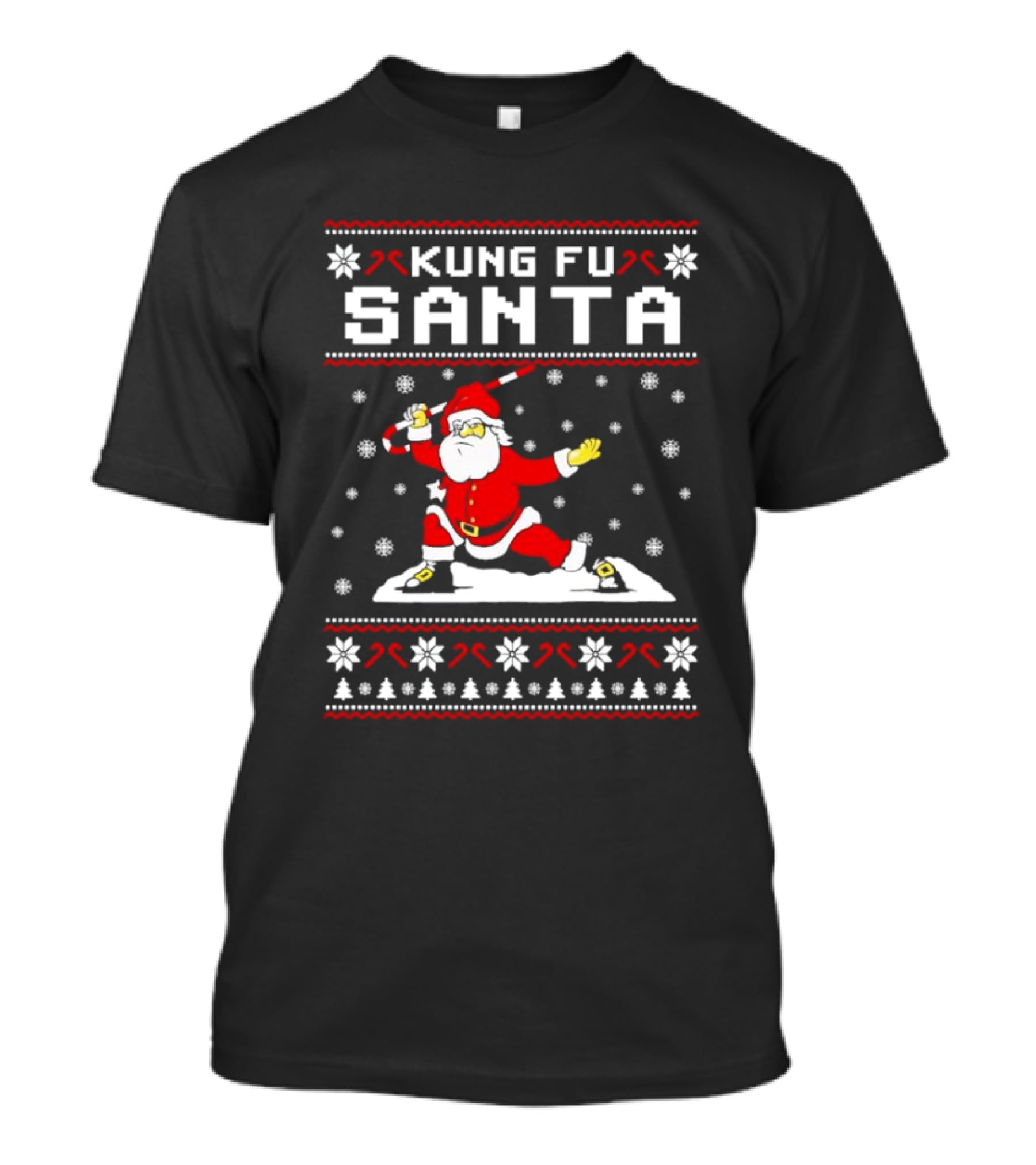 Kung Fu Santa Funny Christmas Sweater Santa Martial Arts Holiday T-Shirt