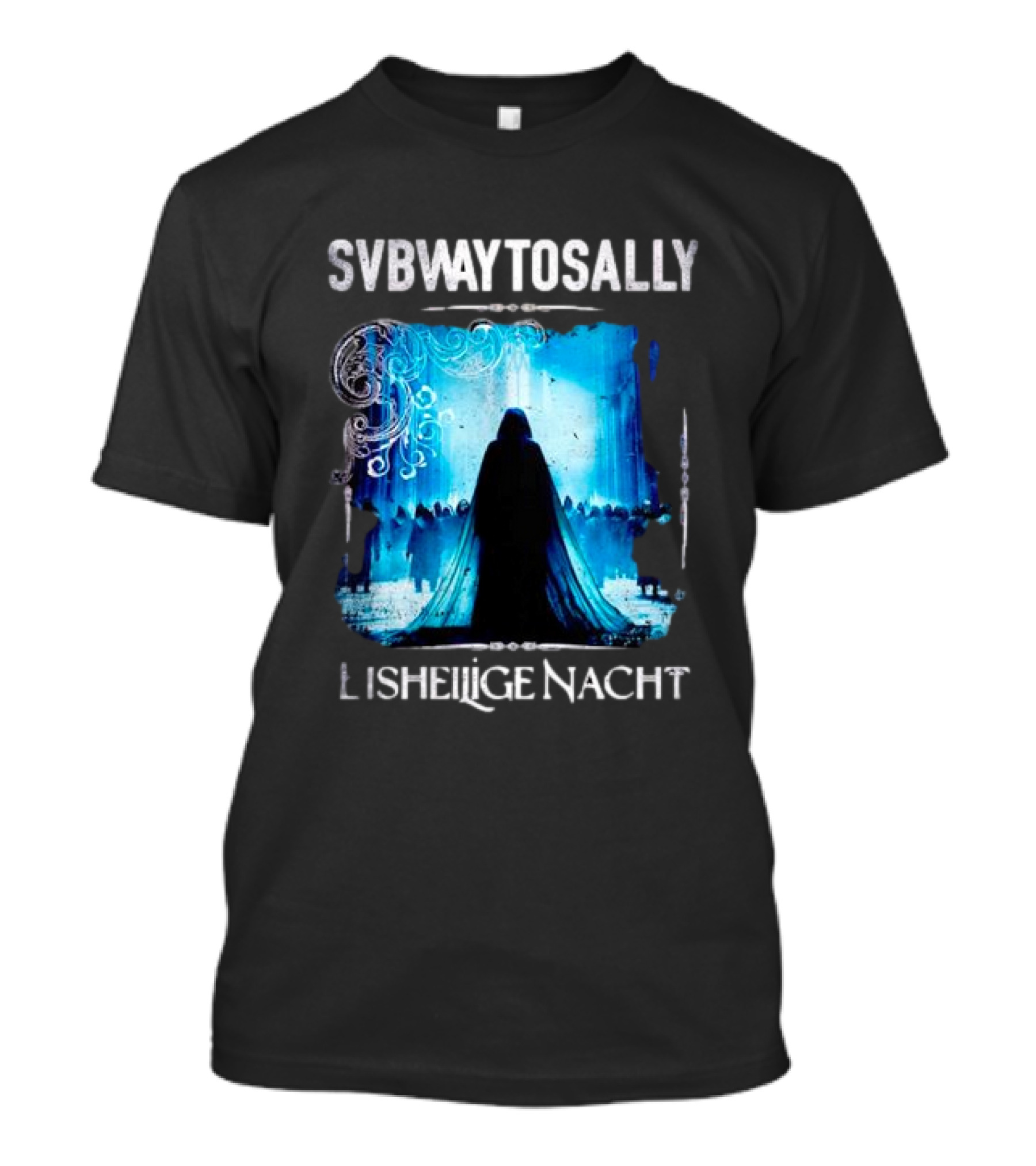 Subway To Sally Eisheilige Nacht Gothic Concert Imagery Blue Silhouette Mystical T-Shirt