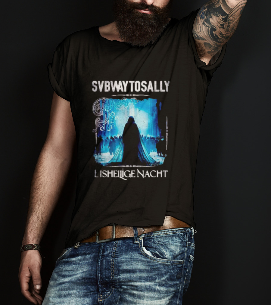 Subway To Sally Eisheilige Nacht Gothic Concert Imagery Blue Silhouette Mystical T-Shirt