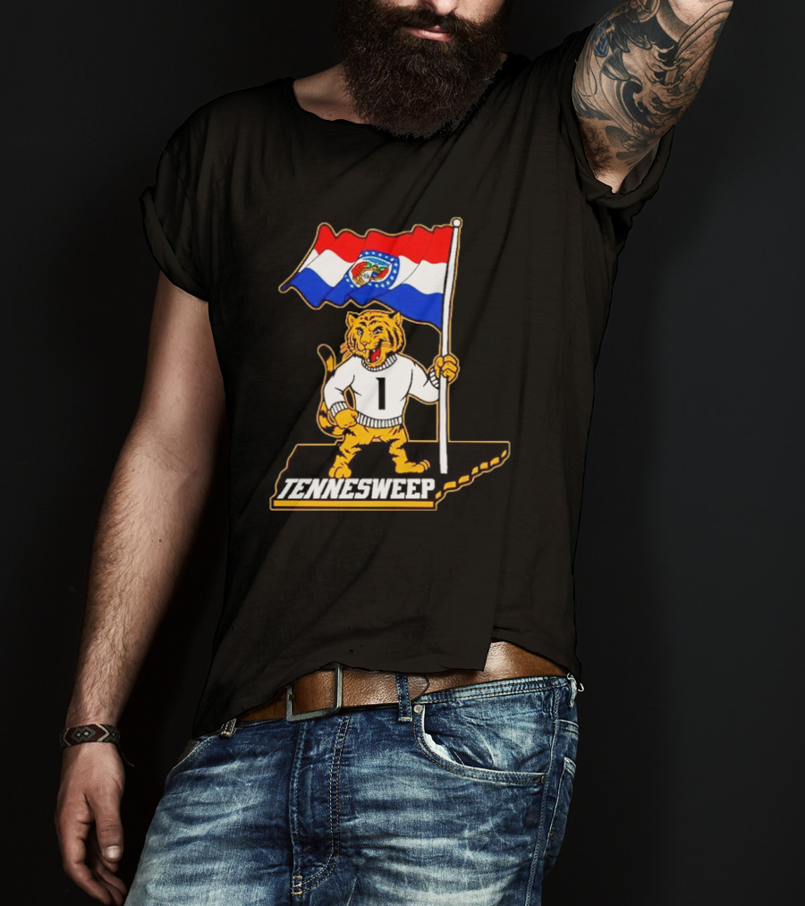 Missouri Tigers Tennesweep Flag Victory T-Shirt