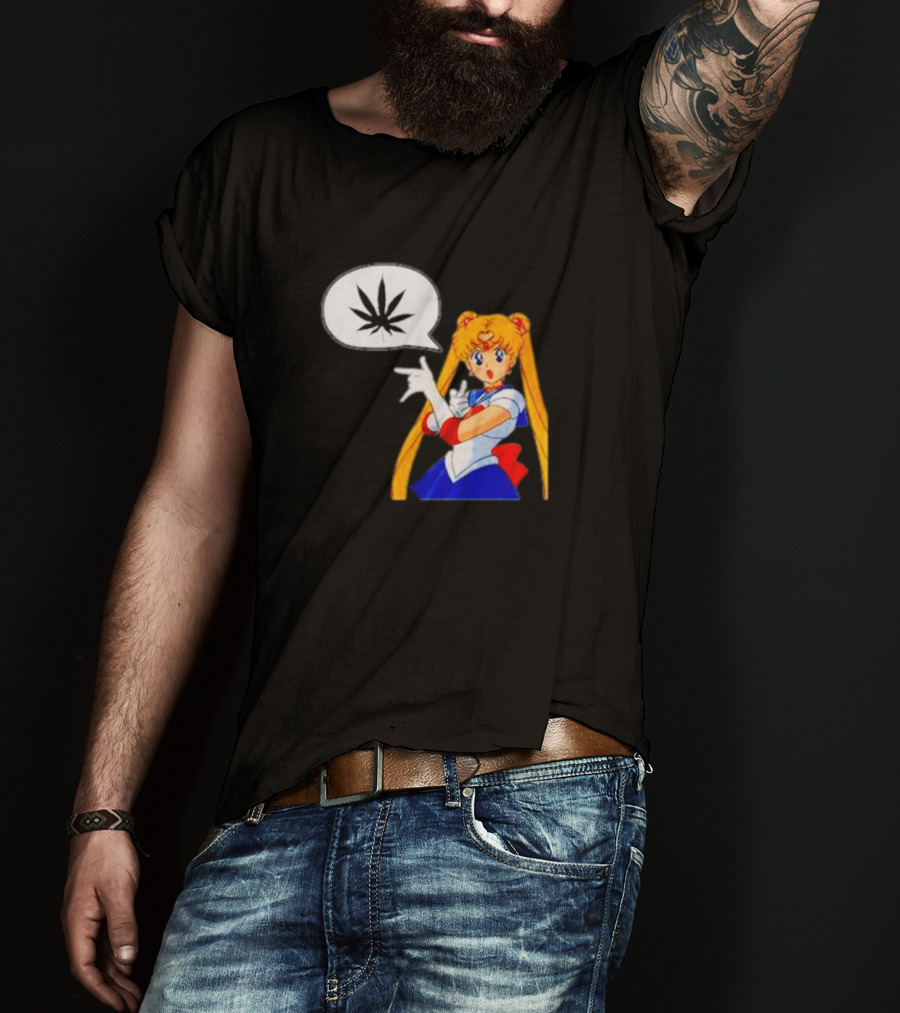 Sailor Moon Marijuana Speech Bubble Iconic Character T-Shirt