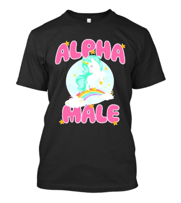 Alanalintao Alpha Male Unicorn Rainbow Stars T-Shirt