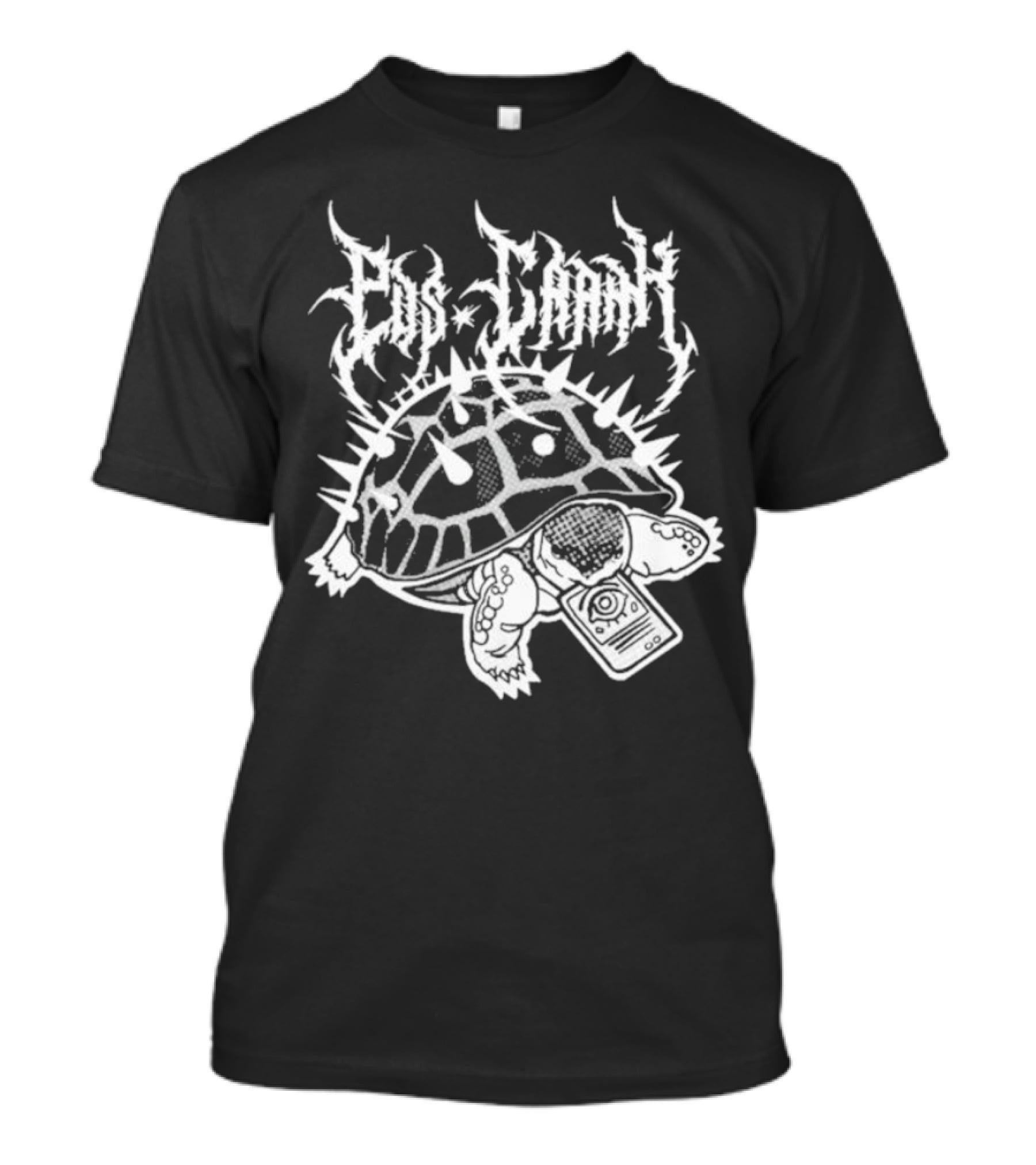 Pus Cran Heavy Metal Turtle With Spiky Shell And Saw Blade T-Shirt