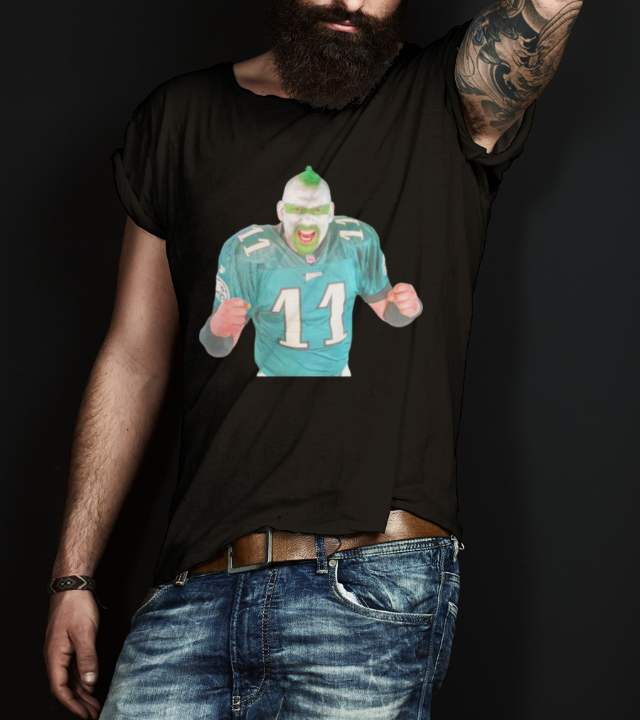 Jamie Pagliei The Philly Sports Fanatic In Eagles Jersey 11 T-Shirt