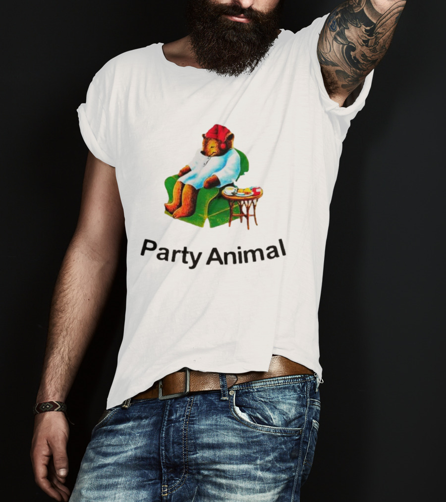 Bear In Red Hat And Robe Tea Party Animal T-Shirt