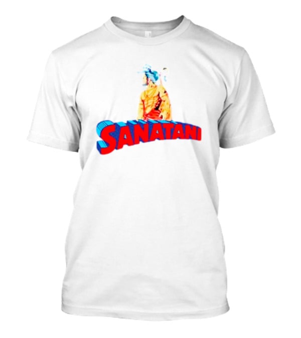 Sanatani Warrior Artwork Featuring Traditional Figure T-Shirt