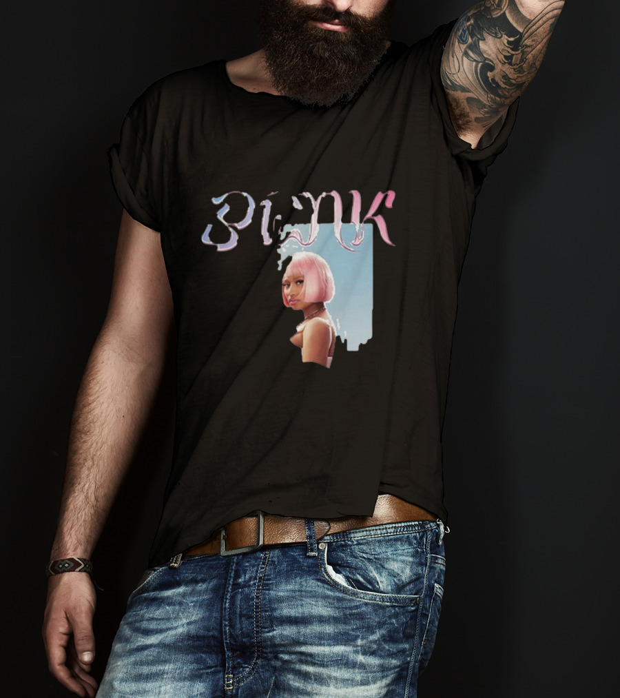 BLΛƆK Nicki Minaj Pink Photo T-Shirt
